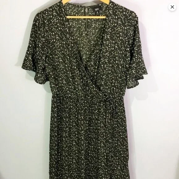 Mossimo Supply Co. Olive Green Wrap Dress – Size XL - Picture 4 of 7
